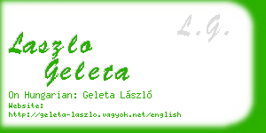 laszlo geleta business card